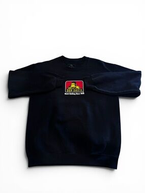 Ben Davis Black Crewneck Sweatshirt with Red & Yellow Logo